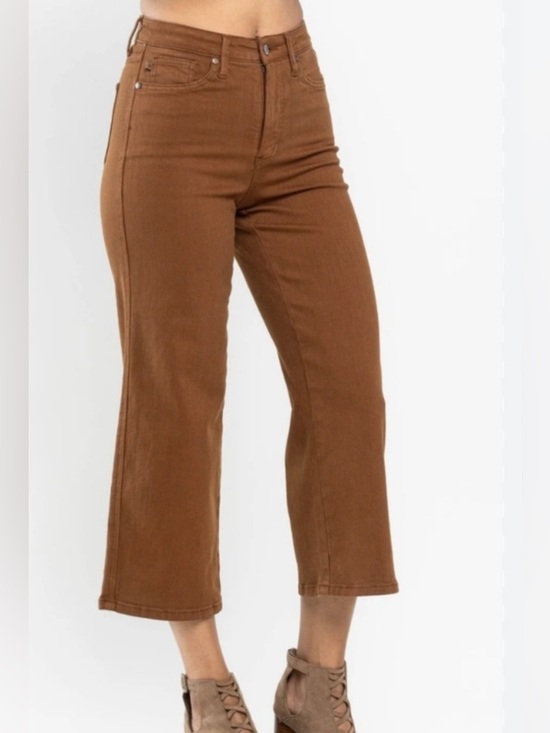 Judy Blue Denim - Judy Blue Brown High-Rise flare cropped Jen’s